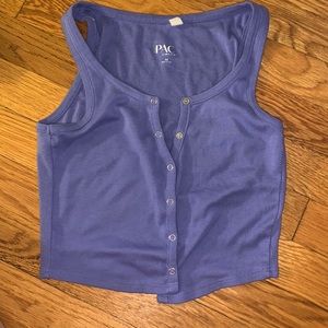 NWOT Pacsun Purple Sleeveless Button Tank Top